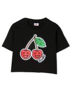GCDS Black Cotton T-shirt GCDS Black Cotton T-shirt - Nero