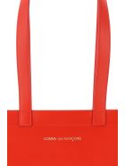 Comme des Garçons Shirt Boy Leather Tote Bag With Logo Comme des Garçons Shirt Boy Leather Tote Bag With Logo - Red