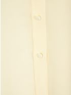 Saint Laurent Pleated Collar Pussy-bow Blouse Saint Laurent Pleated Collar Pussy-bow Blouse - Blanc Casse
