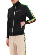 Palm Angels Zip-up Sweatshirt With Bands Palm Angels Zip-up Sweatshirt With Bands - Black White