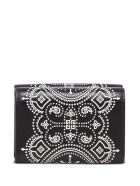 Givenchy Black And White Leather Wallet With Bandana Print Givenchy Black And White Leather Wallet With Bandana Print - Black