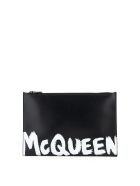 Alexander McQueen Flat Pouch Graffiti Logo Alexander McQueen Flat Pouch Graffiti Logo - Nero