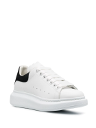 Woman White Oversize Sneakers With Black Crocodile Effect Spoiler Alexander McQueen Woman White Oversize Sneakers With Black Crocodile Effect Spoiler - White/black