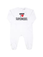 Dolce & Gabbana White Suit For Baby Kids With Red Heart Dolce & Gabbana White Suit For Baby Kids With Red Heart - White