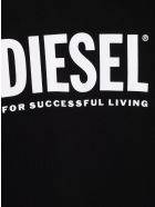 Kids Black Sweatshirt With White Oversize Logo Diesel Kids Black Sweatshirt With White Oversize Logo
