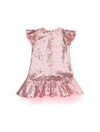 Monnalisa Dress With Paillettes And Tutù Monnalisa Dress With Paillettes And Tutù - Pink