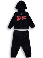 Moncler Love Blue Chenille Coordinated Suit Moncler Love Blue Chenille Coordinated Suit - Blu