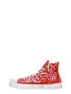 Gienchi J.m High Sneakers In Red Synthetic Fibers Gienchi J.m High Sneakers In Red Synthetic Fibers - red