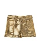 Balmain Metallic Gold Shorts With Buttons Balmain Metallic Gold Shorts With Buttons - Oro