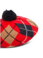 Burberry Argyle Wool And Cashmere Basque With Rhombus Motif Burberry Argyle Wool And Cashmere Basque With Rhombus Motif - Red