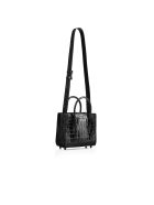 Christian Louboutin Black Cocco Printed Leather Paloma Small Bag Christian Louboutin Black Cocco Printed Leather Paloma Small Bag - BLACK
