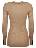 Victoria Beckham Slim Rib Cardigan Victoria Beckham Slim Rib Cardigan - Coffee/navy