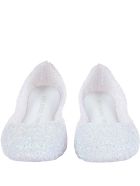 Melissa White Ballerina Flats For Girl Melissa White Ballerina Flats For Girl - White