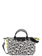 Longchamp Le Pliage Lgp - Top Handle Bag M Longchamp Le Pliage Lgp - Top Handle Bag M - Black/white