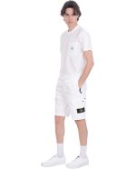 Stone Island Shorts In White Cotton Stone Island Shorts In White Cotton - white