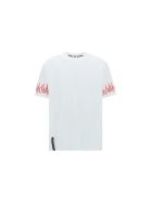 Vision of Super White Tshirt Embroidered Red Flame Vision of Super White Tshirt Embroidered Red Flame - WHITE