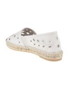 White Leather Espadrilles With Cut-out Detail RED Valentino White Leather Espadrilles With Cut-out Detail - Latte