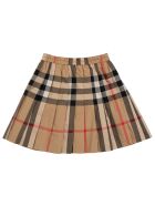 Burberry Vintage Check Cotton Pleated Skirt Burberry Vintage Check Cotton Pleated Skirt - Beige