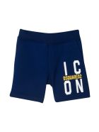 Dsquared2 Blue Sports Shorts Teen Dsquared2 Blue Sports Shorts Teen - Unica