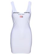 T By Alexander Wang Fitted Logo Tank Dress In Active Stretch T by Alexander Wang Fitted Logo Tank Dress In Active Stretch - WHITE