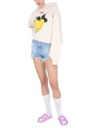 Cropped Hooded Sweatshirt GCDS Cropped Hooded Sweatshirt - Whitecupgrey