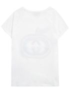 Gucci Cotton T-shirt With Gg Print Gucci Cotton T-shirt With Gg Print - White