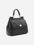 Dolce & Gabbana Small Sicily Bag In Quilted Leather - Black