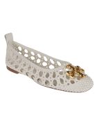 Tory Burch Eleanor Woven Ballerinas Tory Burch Eleanor Woven Ballerinas - New Ivory