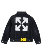 Off-White Denim Jacket With Arrows Print Off-White Denim Jacket With Arrows Print - Black