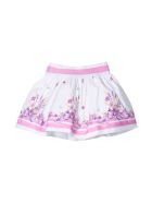 Monnalisa Pleated Skirt Monnalisa Pleated Skirt - Bianco e Rosa