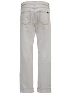 Saint Laurent Straight Cut Jeans In Gray Denim Saint Laurent Straight Cut Jeans In Gray Denim - Grey