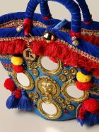 Sikuly Handbag Catania Sikuly Coffa Bag With Multi Embroidery And Applications Sikuly Handbag Catania Sikuly Coffa Bag With Multi Embroidery And Applications - Multicolor