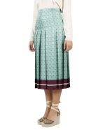 Gucci Silk Skirt With Gg Print Gucci Silk Skirt With Gg Print