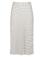 White And Navy Viscose Skirt MM6 Maison Margiela White And Navy Viscose Skirt - Bianco