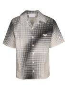 Popeline Logo Shirt Prada Popeline Logo Shirt