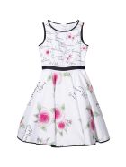 Monnalisa White Dress Monnalisa White Dress - Bianco e Rosa
