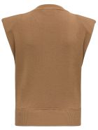 Mauro Grifoni Brown Wool Vest With Padded Shoulder Straps Mauro Grifoni Brown Wool Vest With Padded Shoulder Straps - Brown