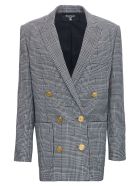 Balmain Double-breasted Glenn Plaid Blazer Balmain Double-breasted Glenn Plaid Blazer - Black