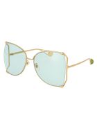 Gg0252s Sunglasses Gucci Gg0252s Sunglasses - 012 GOLD GOLD GREEN