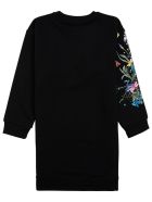 Givenchy Black Jersey Dress With Floral Logo Print Givenchy Black Jersey Dress With Floral Logo Print - Black