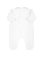 Little Bear White Babygrow For Baby Girl With Bear Little Bear White Babygrow For Baby Girl With Bear - White