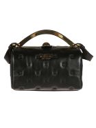 Moschino Stitch Detail Twist Top Shoulder Bag Moschino Stitch Detail Twist Top Shoulder Bag - Black