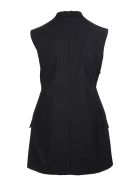Woman Black Lightweight Wool Sleeveless Jacket With Chain Givenchy Woman Black Lightweight Wool Sleeveless Jacket With Chain