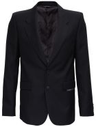 Givenchy Single Breasted Blazer In Black Wool Givenchy Single Breasted Blazer In Black Wool - Black