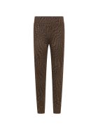 Fendi Beige Leggings For Babykids With Double Ff Fendi Beige Leggings For Babykids With Double Ff - Brown