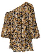 Saint Laurent Floral Silk Asymmetrical Dress Saint Laurent Floral Silk Asymmetrical Dress - Multicolor