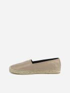 Saint Laurent Monogram Espadrilles Made Of Leather Saint Laurent Monogram Espadrilles Made Of Leather - Nude