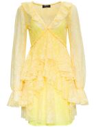 Blumarine Yellow Lace Dress With Ruffles Detail Blumarine Yellow Lace Dress With Ruffles Detail - Yellow