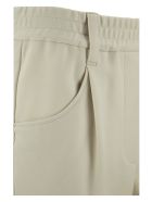 Baggy Trousers In Stretch Cotton Interlock Couture Brunello Cucinelli Baggy Trousers In Stretch Cotton Interlock Couture