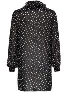 Saint Laurent Dotted Print See-through Blouse Saint Laurent Dotted Print See-through Blouse - Black